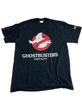 Ghostbusters Movie IGT Black Video Slots MLIFE Logo 2011 T Shirt Mens Size M